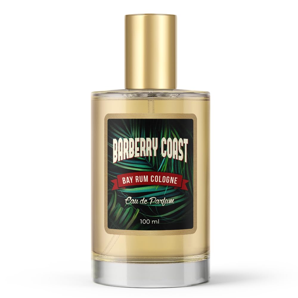 Bay Rum Eau de Parfum EdP Cologne for men by Barberry Coast - Crafted with Authentic Bay Oils from Dominica in the Caribbean Islands - Natural and Pure Ingredients
