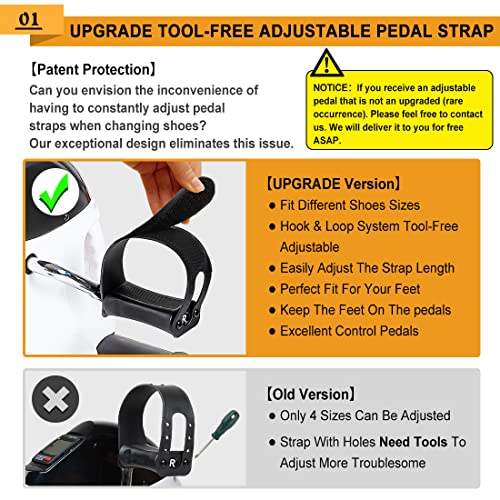 Goredi Pedal Exerciser Stationary Under Desk Mini Exercise Bike - Peddler Exerciser With Lcd Display, Foot Pedal Exerciser For Seniors,Arm/Leg Exercise #TOP1