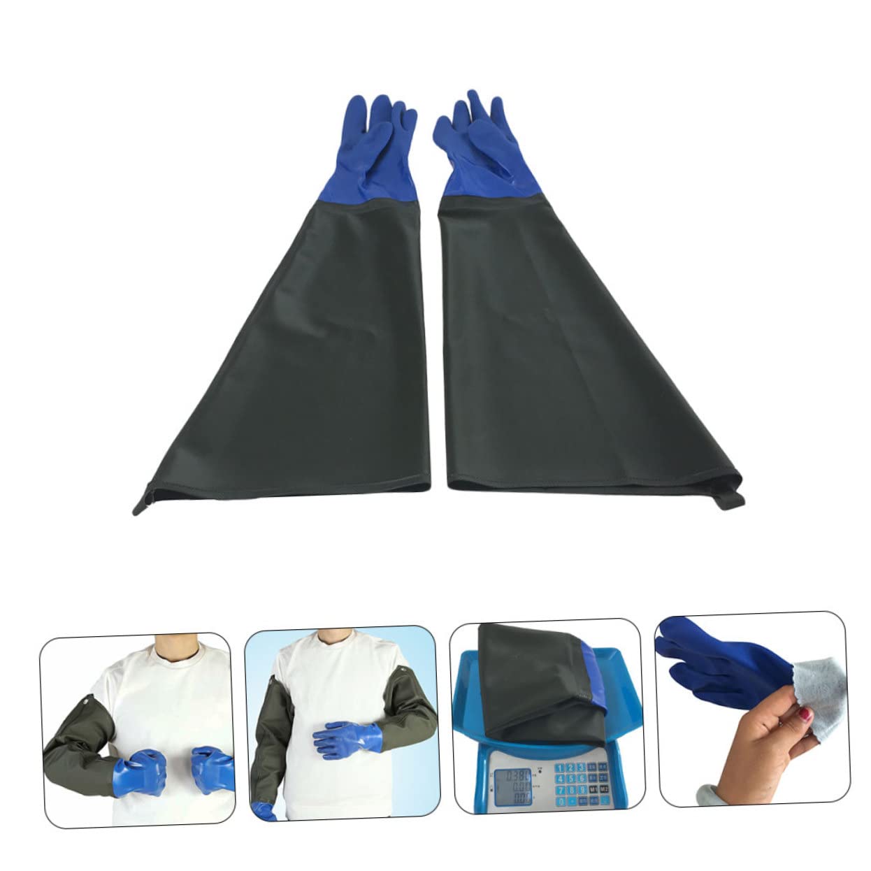 Artibetter Guantes de Pvc Resistentes al Aceite, 1 Par, Uso Industrial