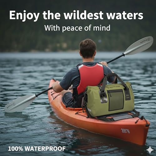 Earth Pak Waterproof Duffel Bag- Perfect for Any Kind of Travel, Lightweight, 50L & 70L Sizes, Large Storage Space, Durable Straps and Handles, Heavy Duty Material to Keep Your Gear Safe (Green, 70L) - Image 2