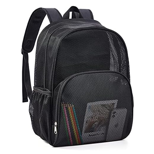 COVAX Heavy Duty Mesh Backpack, See Through College Mesh Backpack for Work, Sports Events