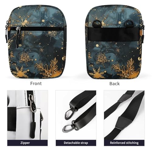 Satchel Tote Bag Messenger Bag Snowflake Pattern Printed Mini Sling Bag Purse Suitable for Work Travel3