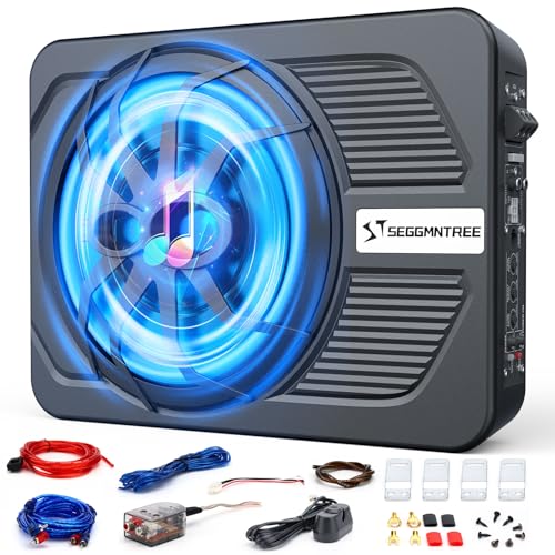 1000w Slim Under Seat Subwoofers with Amp,Car Subwoofer amp with Ambient Light,3.2
