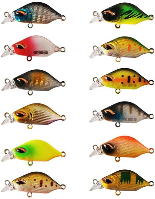 Pack of 20 Silent Sinking Mini Crankbait DIY Unpainted Bait Blank Fishing Lure