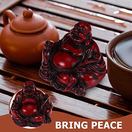Figura decorativa Buda Maitreya de resina 2 pulgadas miniatura 3