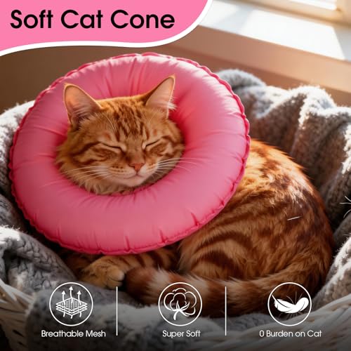 Collar de cono de gato Hjyokuso cómodo que permite comer y dormir 6