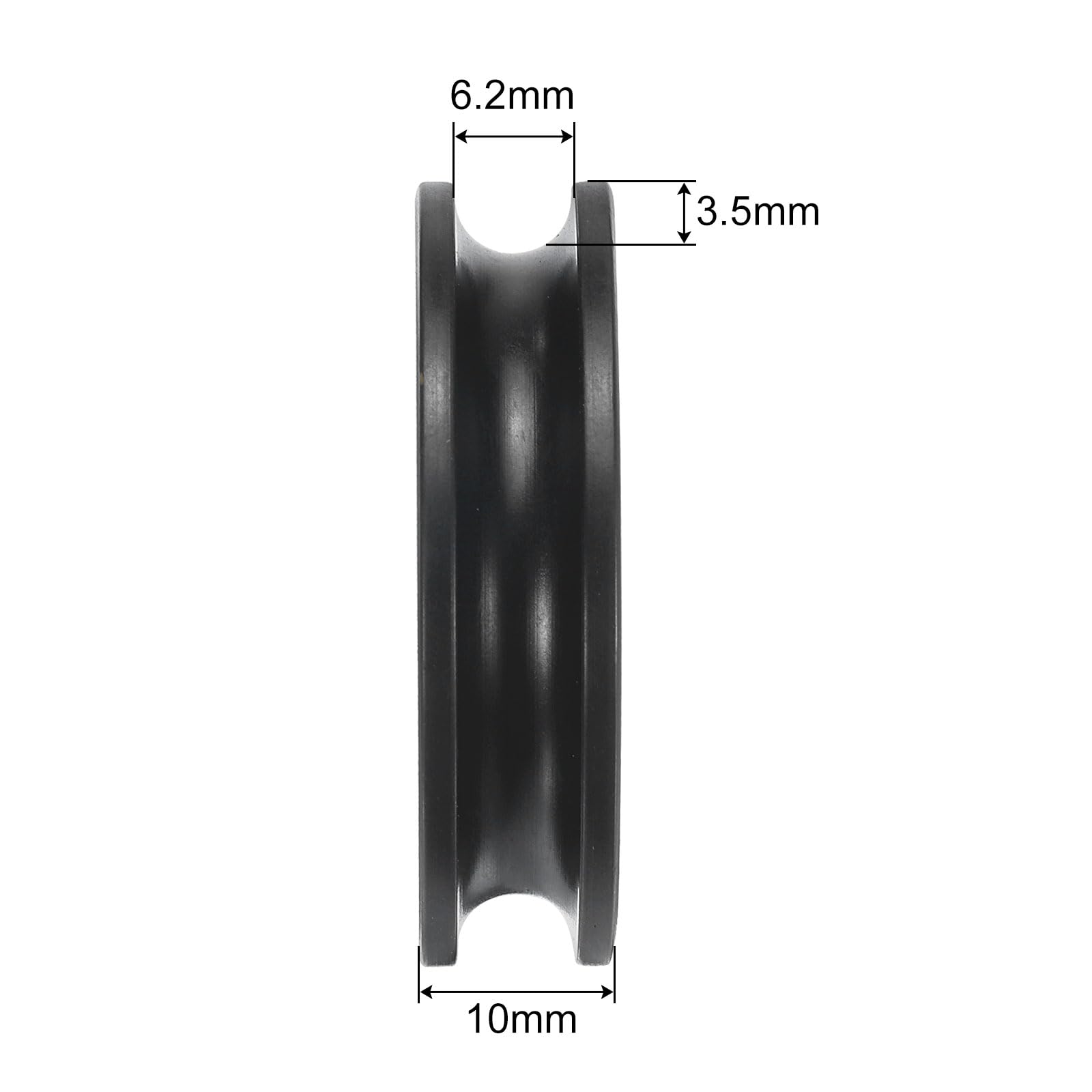 uxcell Lot de 10 poulies en nylon U608ZZ - Roulement à billes à rainure en U - 8 x 40 x 10 mm - Roulements en acier chromé - ABEC3