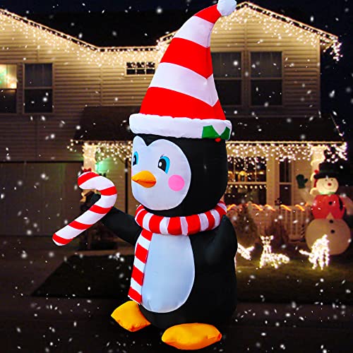SEASONBLOW-Pingouin-de-Noel-gonflable-avec-echarpe-et-bonbons-Decoration-pour-jardin-jardin-maison-fete-interieur-ou-exterieur-decoration-de-Noel SEASONBLOW - Pingouin de Noël gonflable avec écharpe et bonbons - Décoration pour jardin, jardin, maison, fête, intérieur ou extérieur, décoration de Noël – Image 5