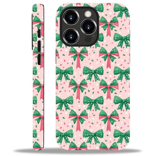 Coque iPhone 13 Pro robuste protégeant des chutes avec un motif nœud de Noël