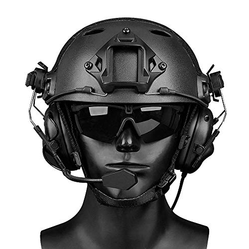 Womdee Proteccion Auditiva Táctico Auriculares, Protectores Auditivos Cascos Ruido Orejeras Antiruido para Actividades de Caza de Airsoft Paintball para Proteger el Oído