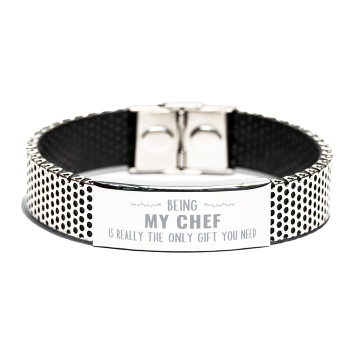 Sarcasm Chef Christmas Gifts, To My Chef Black Rope Bracelet Engraved Gifts Coworker, Birthday Gifts For Chef Being My Chef is really the only gift you need