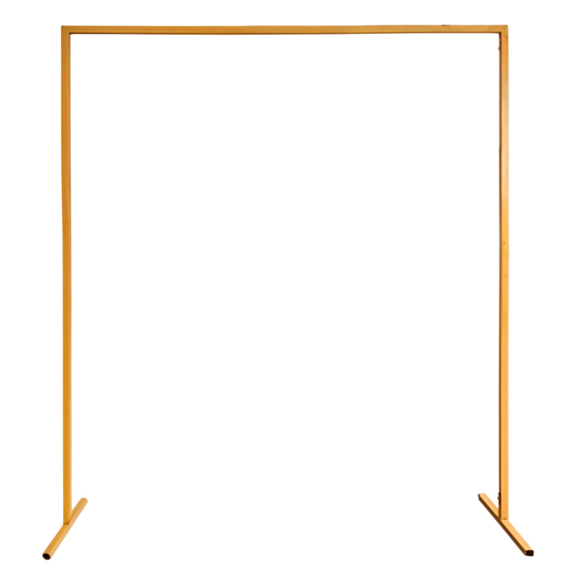Trimming Shop Gold Square Arch Stand 2m x 2m Party Background Decoration Metal Arch Backdrop Stand Garden Arbors for Wedding Reception Valentines Baby Shower Engagement Birthday Decor