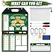 Magnetic Baseball Lineup Board for Dugout | Leather Cover, Foldable Coaching Board for Baseball & Softball with Carry Handle, Includes 40 Lineup Cards,Scoreboard, 2 Markers, Eraser, 4 Carabiners & Bag