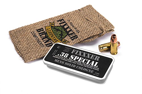 Natural Men's Solid Cologne .38 Special (18g) Metal tin, Fixxxer Br