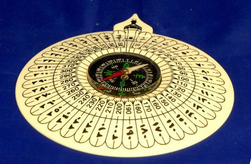 Brújula con libro de dirección de la Kaaba miniatura 2