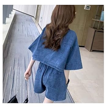 Amazon.co.jp: デニムセットアップ レディース デニムジャケット