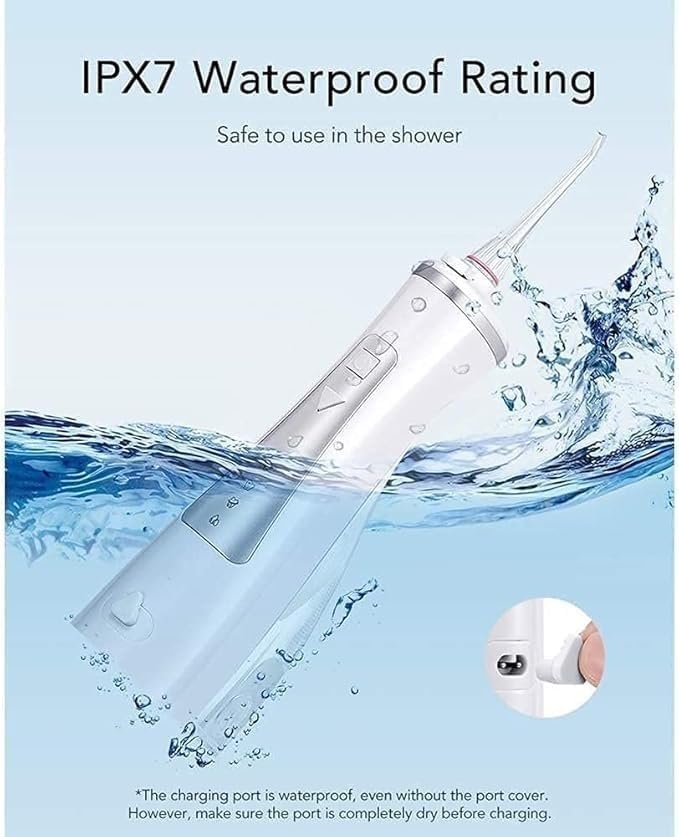Kabellose Munddusche 4 Modi IPX7 wasserdicht wiederaufladbar 300ml Wassertank Zahnreiniger