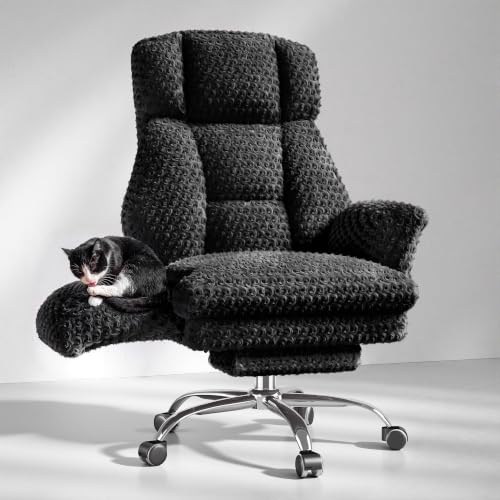 Image of Big and Tall Office Chair, Flip Armrests for Pets & Cross Legged Sitting