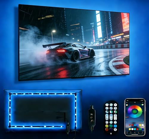 Image of Daymeet Led Lights for TV, 16.4ft TV Led Lights Led Backlight for 65-85 inch, TV Led Strip Lights,RGB Color Changing Led TV Light with Remote, Music Sync Bluetooth APP Control USB Christmas Lights