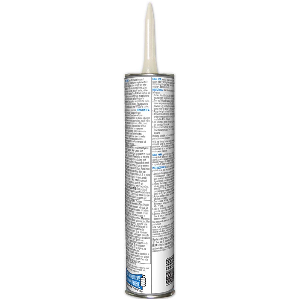 E6100 252011 Medium Viscosity Industrial Adhesive Cartridge, 10.2 fl oz Clear