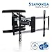 Produktbild SAVONGA Premium ALUMINIUM TV Wandhalterung Superflach neigbar schwenkbar für LED LCD OLED UHD 4K TV Fernseher wie Samsung LG Sony 37 40 42 43 49 50 55 60 65 70 75 77 85 Zoll VESA 200x200 300x300 400x200 400x400 600x400 hält bis 50KG TÜV GS zertifiziert 522103N