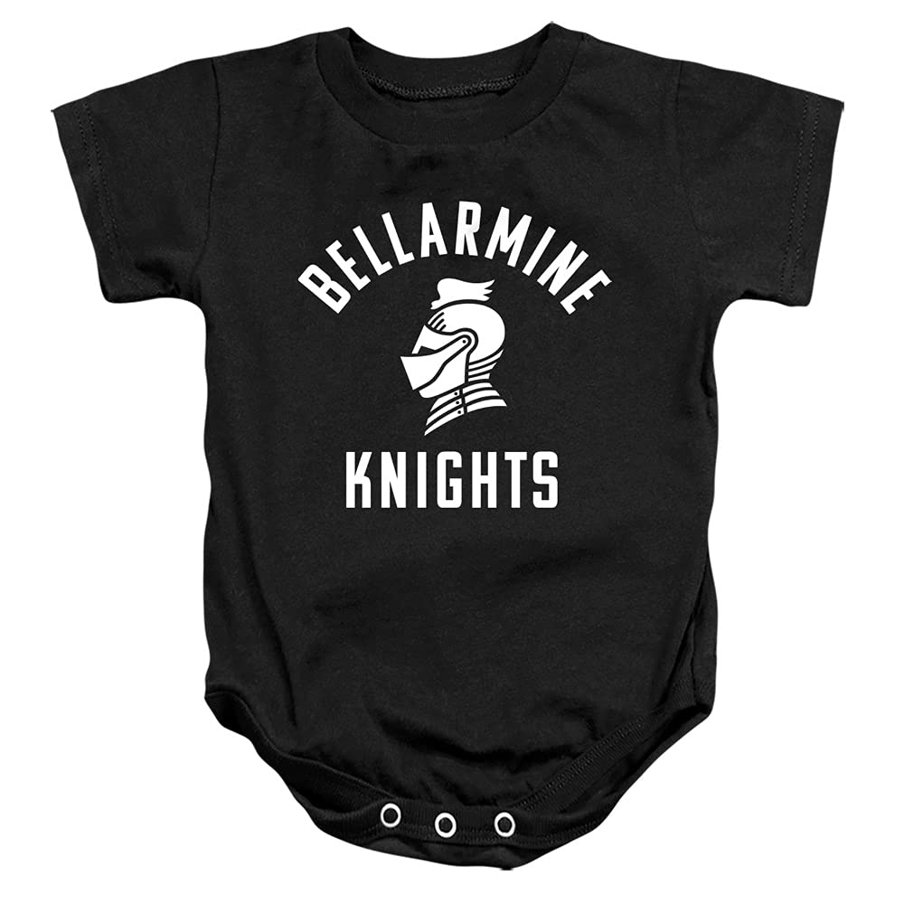 Bellarmine University Official One Color Bu Knights Logo Unisex Infant Snap Suit for Baby,Black, 12 Months