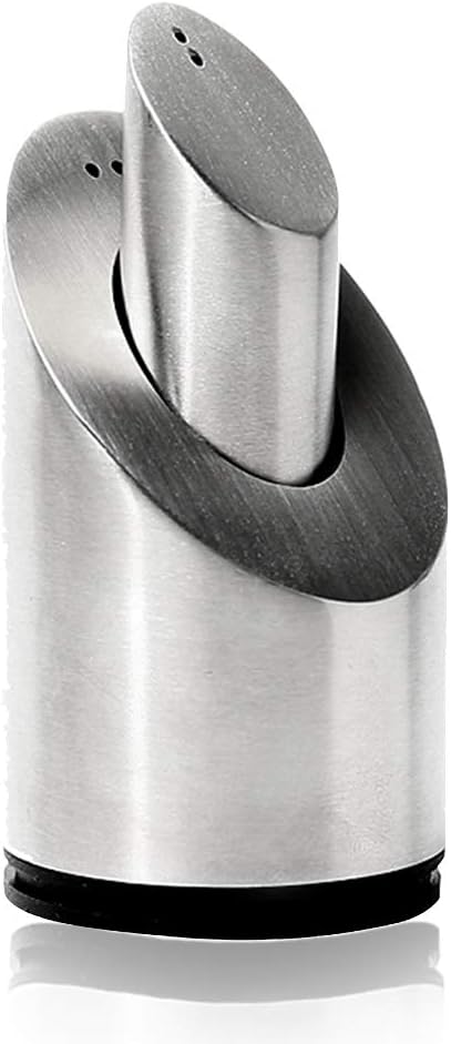 Ashero 2-in-1 Salt and Pepper Shakers Set, Stainless Steel Modern Design