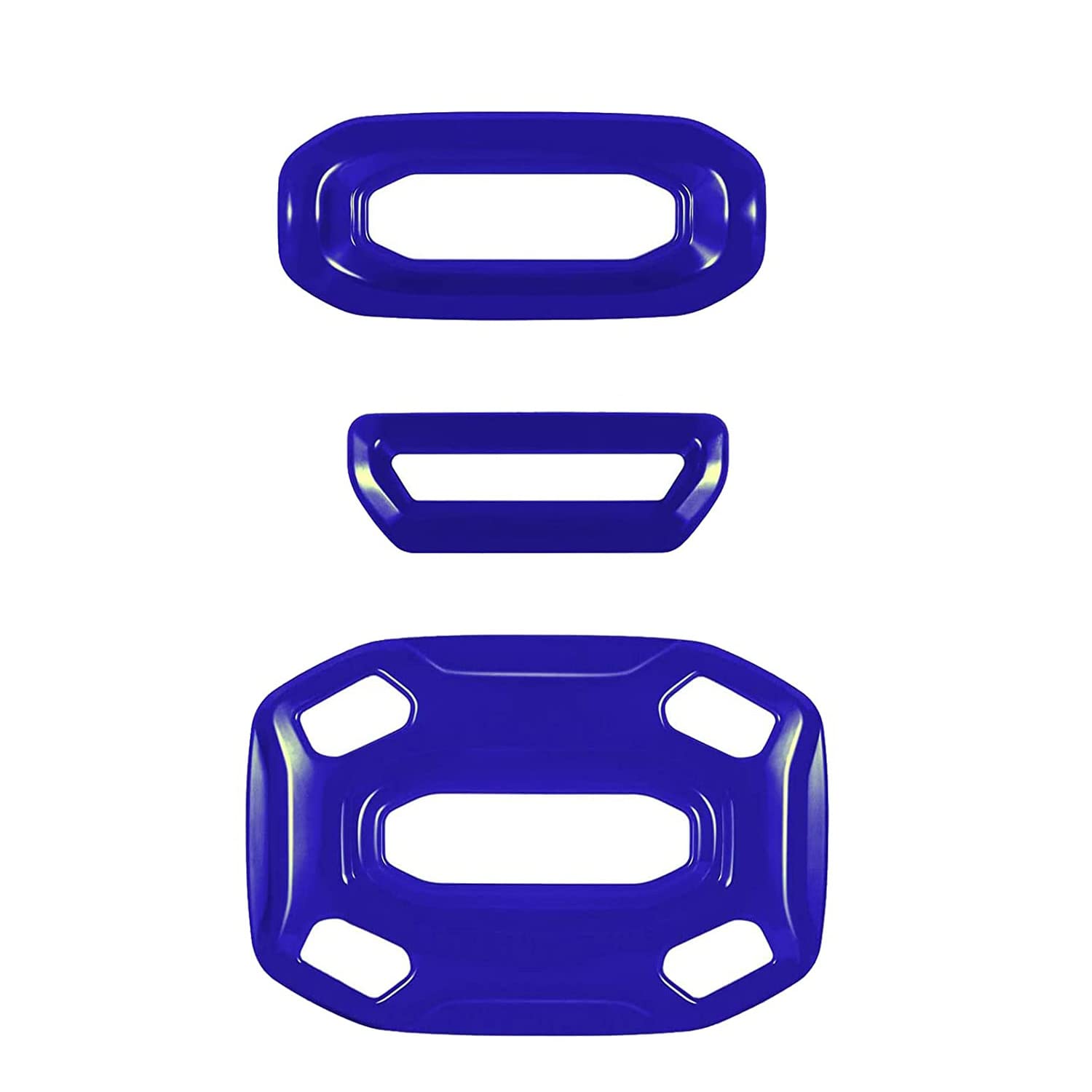 YMT Car Front Middle Rear Reading Light Panel Cover Decor Trim Interior Accessories ABS Suitable for Jeep Wrangler JL JLU & Gladiator JT 2018-2021 Roof Reading Light Decoration Blue- 3PCs(Blue)