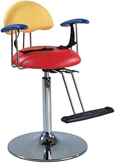 HLR Silla de peluquería Sillas de barbero Peluquería Sillas salón de peluquería for el Cuero niños Peluquero Profesional de la Silla Moderna de Altura Ajustable Silla giratoria (Color : Yellow)