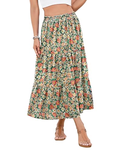 Women's Boho Maxi Skirt with Pockets