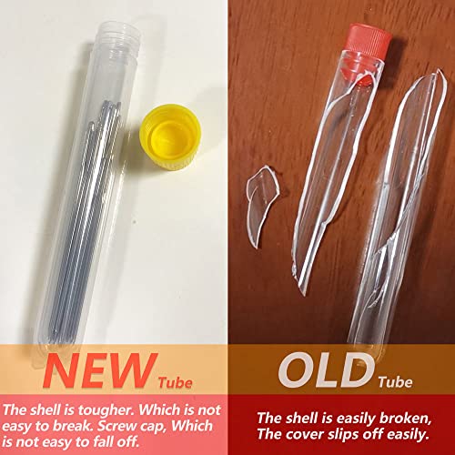 premium large eye large gauge needles for hand sewing - assorted sizes including embroidery - 2550 pcs with 2 threaders