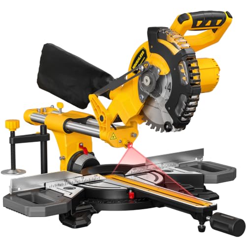 Image of 8-1/4 inch Cordless Sliding Miter Saw, Compatible with Dewalt 20V Battery