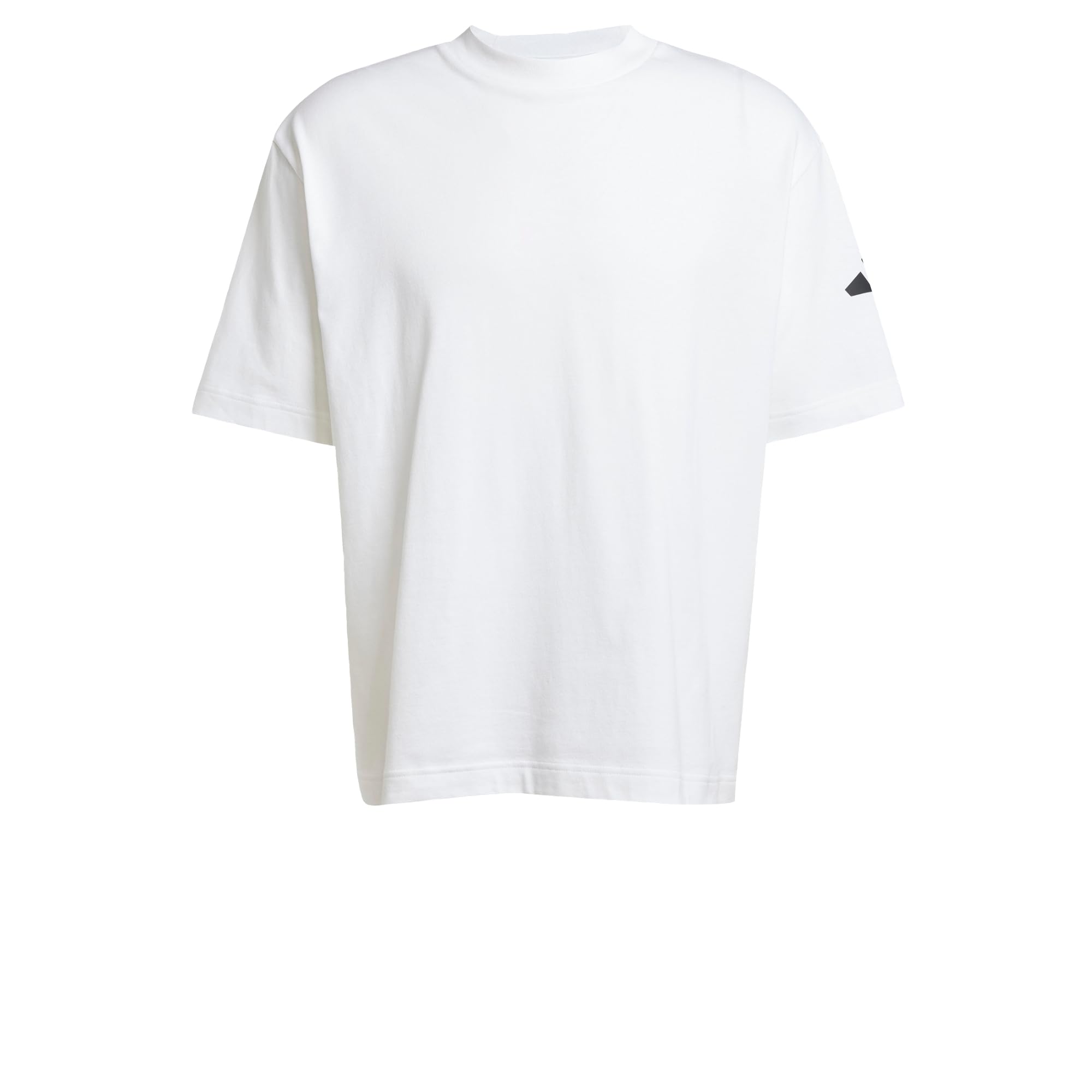 adidas Men's Essentials Lose FIT Three BAR TEE, White/Black, XXL