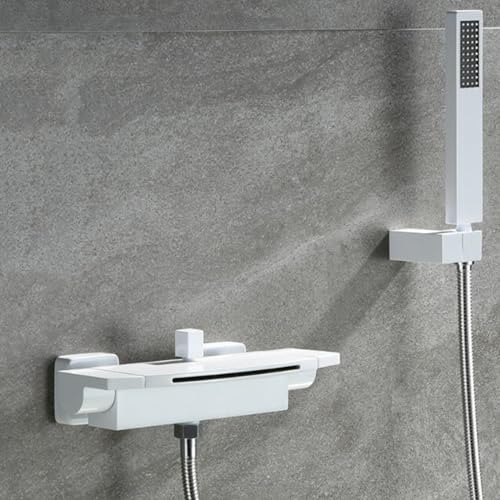 Mitigeur bain douche cascade or robinet de baignoire design laiton
