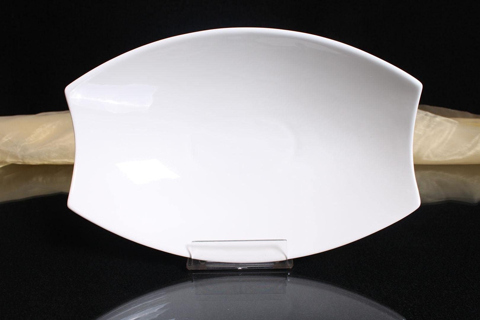 Obstschale Deko Allzweckschale Aus Porzellan – Weiße Servierschale 25x17cm Für Salat, Obst Oder Deko Muchseitige Porzellanschale