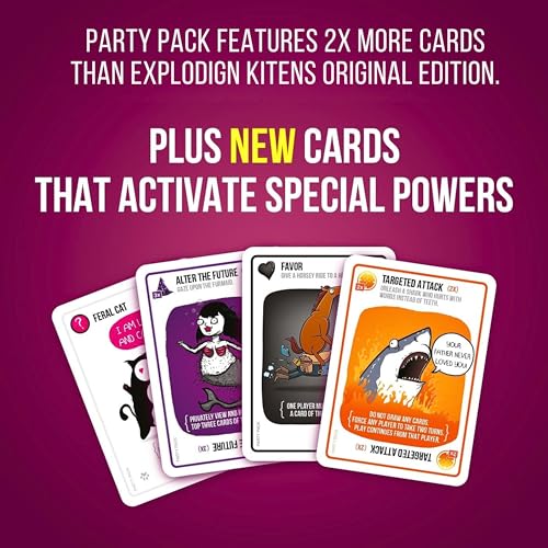 Image of Tickles Explodign Kitens Party, Family and Adult Card Game (Ages: 7 Year & Up; Players: 2-10)