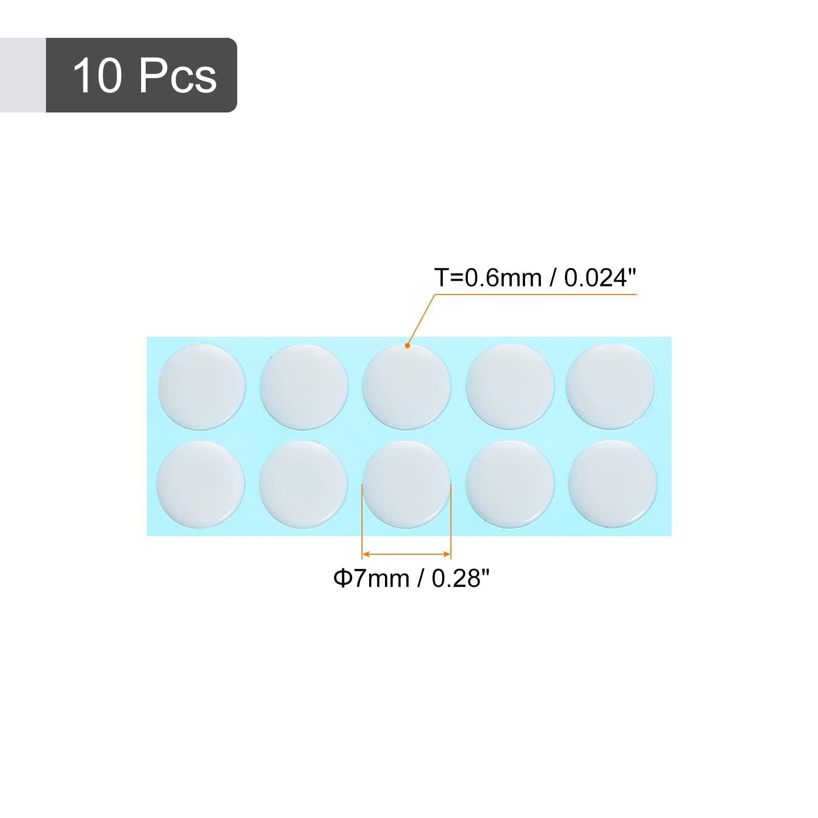 10 Pattini Rotondi Per Mouse Da Gaming – 0.6 Mm, Bianchi (Sostituzione)