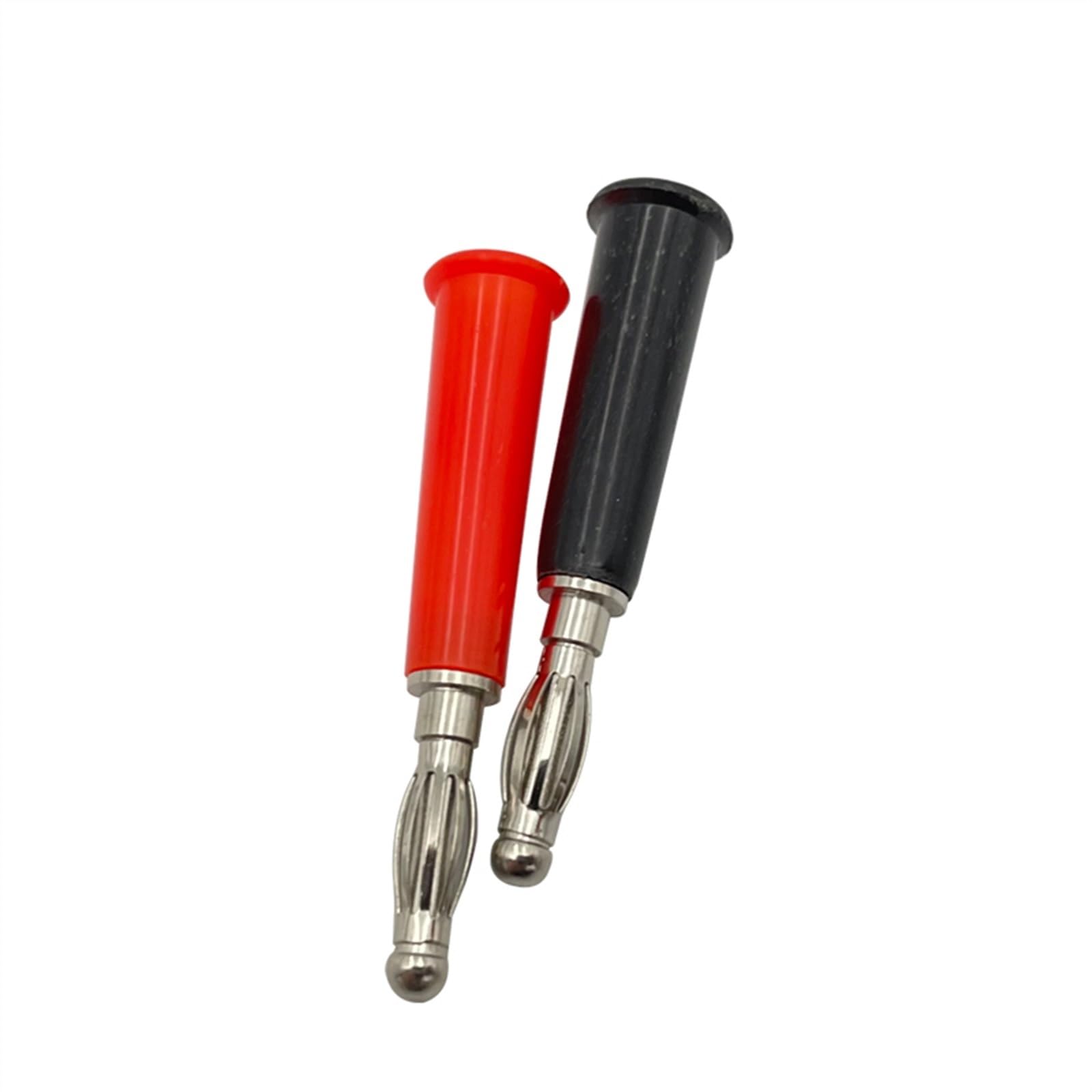 Connecteur de fiche Banane à vis, 40 pièces, 4mm, tête Banane, Couleur Noir et Rouge, fiche Banane en Plastique nickelé argenté(A 20Red 20Black)