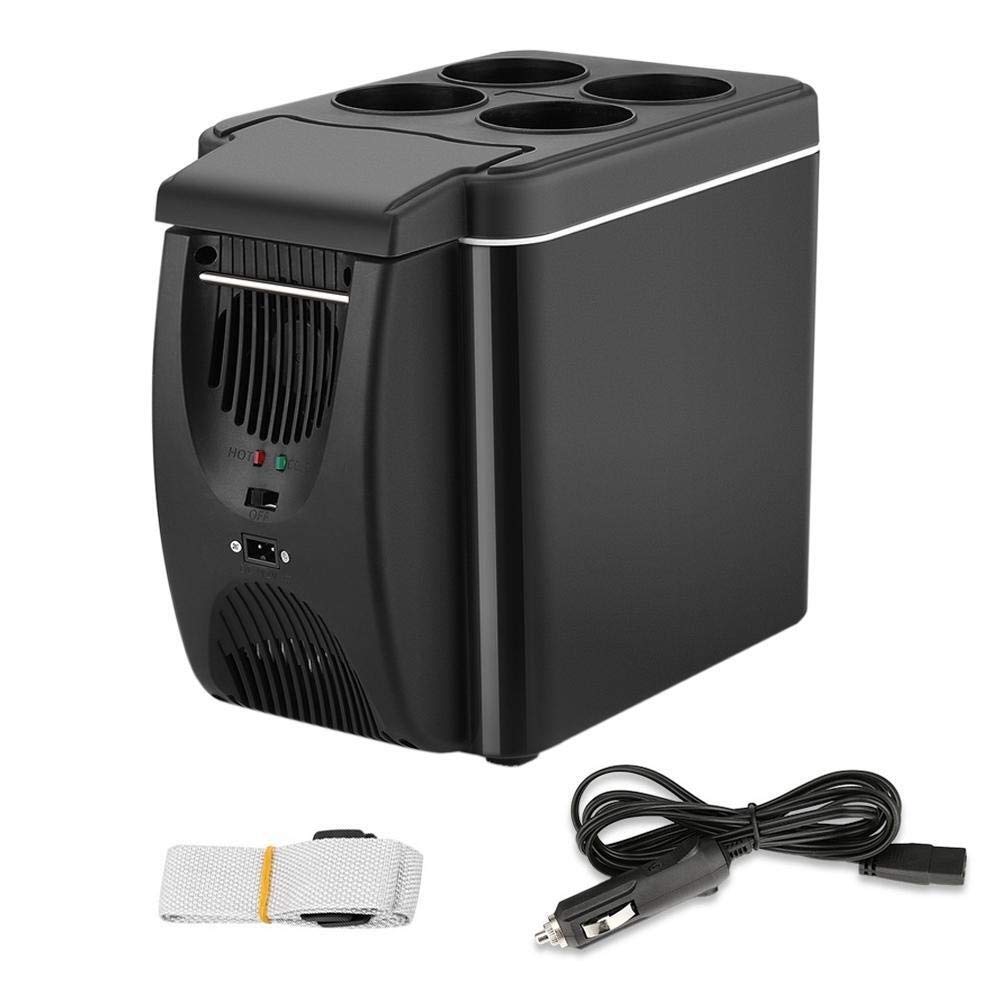 AQQWWER Mini refrigeradores 12V Refrigerador Congelador Calentador 6L mini refrigerador del coche enfriador y calentador eléctrico Nevera portátil Nevera Nevera viaje