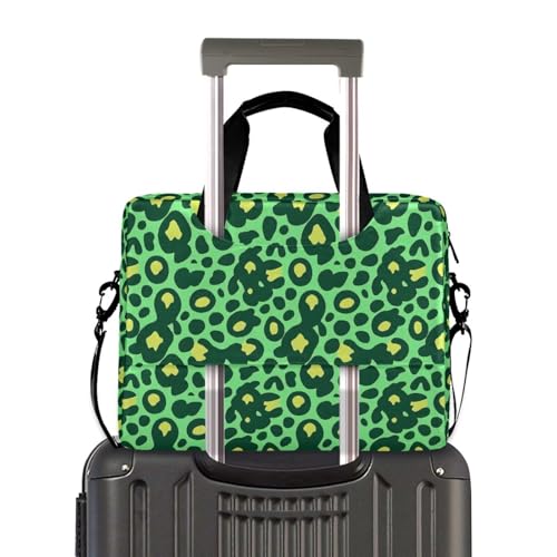 Bolso para laptop con cierre y correa 15.6" estampado leopardo miniatura 4