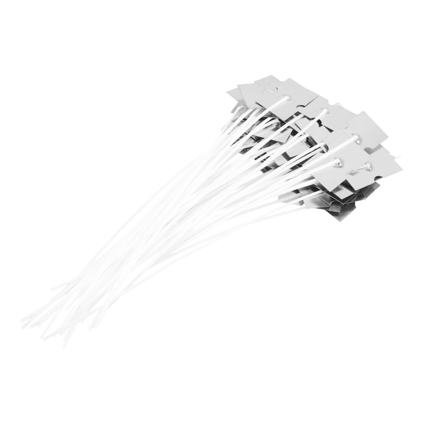 SOLUSTRE 50pcs Round Oil Lamp Wicks Candle Tiki Torch Wick Replacement Tiki Torch Wicks Wick for Tiki Torch Tiki Torch Replacement Wicks Cotton Wicks Pure Wick Smoke Wick Aluminum White