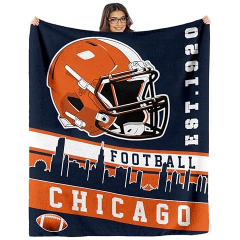 Football Throw Blanket Football Fans Gift for Men Women Kids Cozy Soft Flannel Blanket with Sofa Bed Couch Living Room 50" X 60" Cover