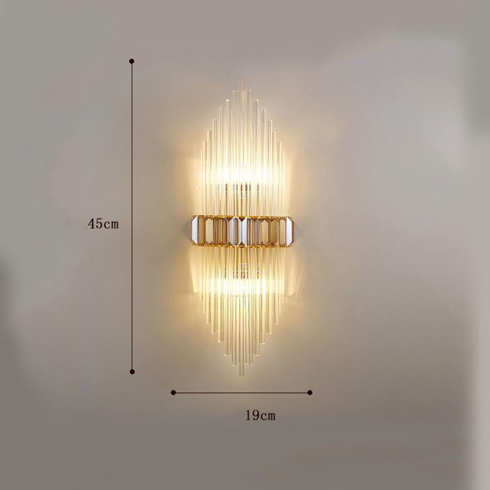 Apliques de Pared Modernos para Dormitorio Apliques de Pared Estilo Granja para Sala de Estar Luz Nocturna Lámpara de Pared para Habitación Infantil Luz de Tocador de Cristal para Baño