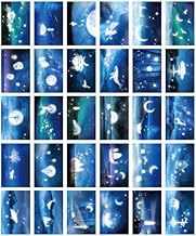 ZPPLD 30 x Quality Glow in the Dark Postcards - Art Postcards, Thank You Postcards, Guest Book, Travel Postcards (Wander the Earth)