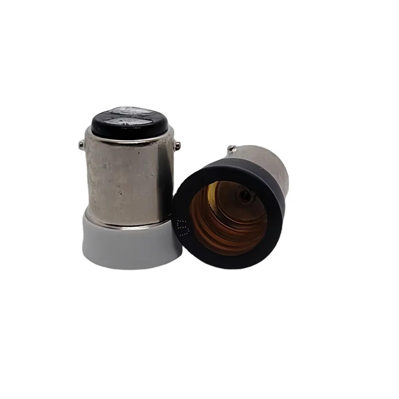 Genérico BA15D a E14 Base lámpara de luz LED bombilla adaptador convertidor giro portalámparas tornillo(100PCS,schwarz)