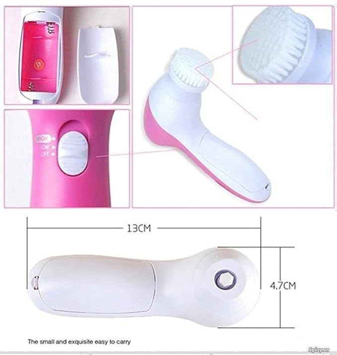 Virangna Enterprise 5 in 1 Face Facial Exfoliator Electric Massage Machine Care Cleanser Massager Kit For Smoothing Body Beauty Skin Cleaner Facial Massager Machine for Women- Multicolor 4 51k9ynf60JL