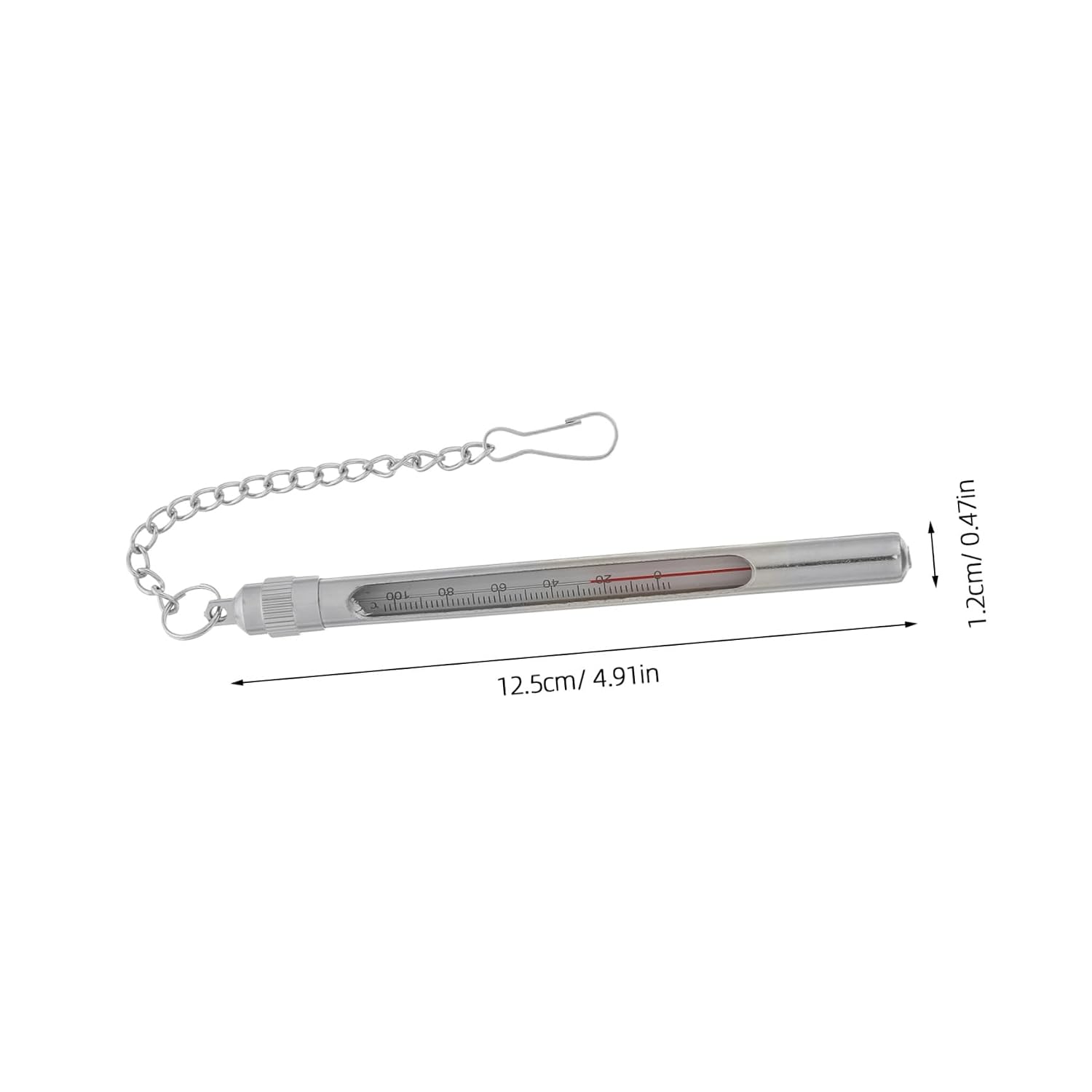 Fishing Water Thermometer for Fly Fishing and Fish Tanks, Lightweight High-Sensitivity Iron Thermometer with Dual Scale, Precise Temperature Measurement for Outdoor Lakes