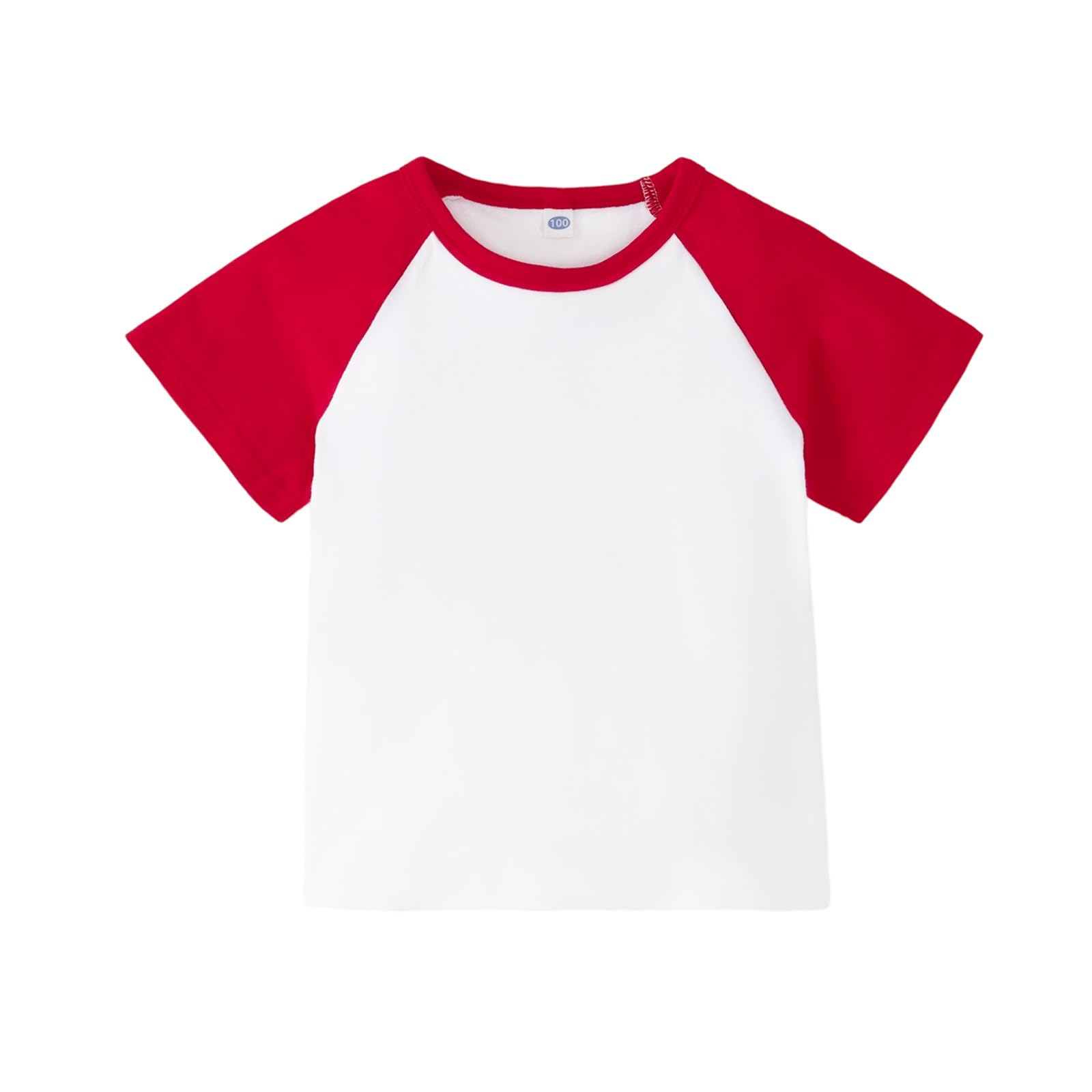 ZFZDRen 1-6Y Baby Baseball Tee Toddler Boys Girls Raglan T Shirt Kids Blouse Short Long Sleeve Casual Tops (Red-1, 3-4 Years)