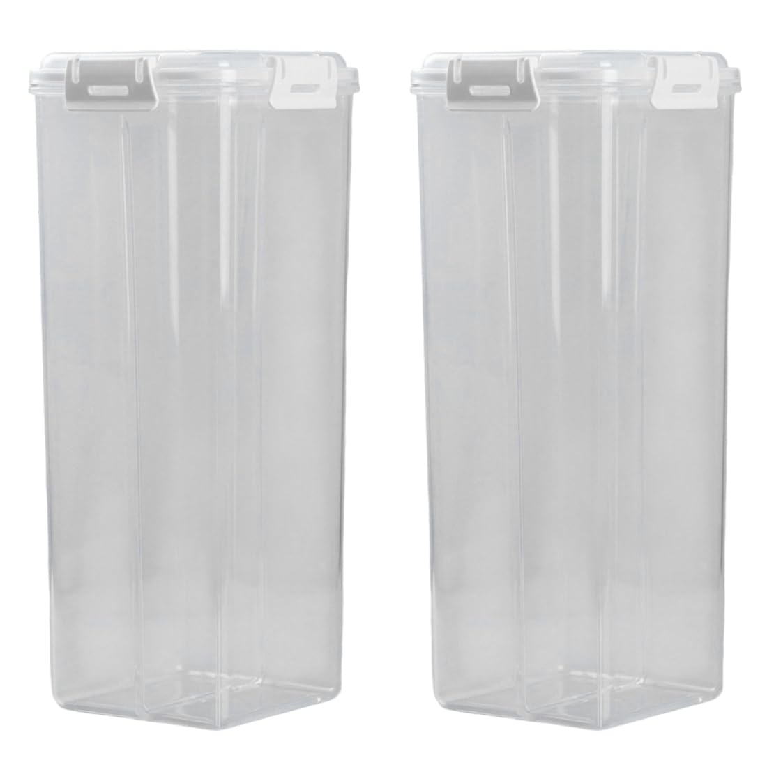 UDSKNV[KSL Airtight Clear Bread Loaf Container Bread Box with Lid Sandwich Bread Holder Kitchen Pasta Multigrain Toast Storage 2pcs
