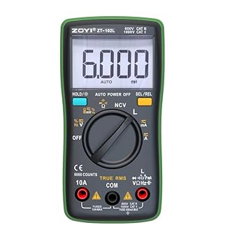 ZOYI ZT-102L Inductance Meter Multimeter Tester T-RMS 6000 Counts 60H LCR Meter AC DC Current ?Voltage Up to 600A, 600V Amp Meter, Voltage Tester ?Voltmeter
